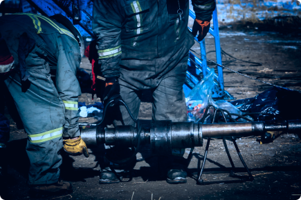 worker using machine on site